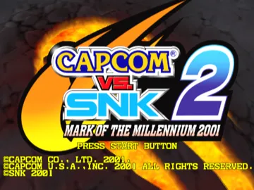 Capcom vs. SNK 2 - Mark of the Millennium 2001 screen shot title